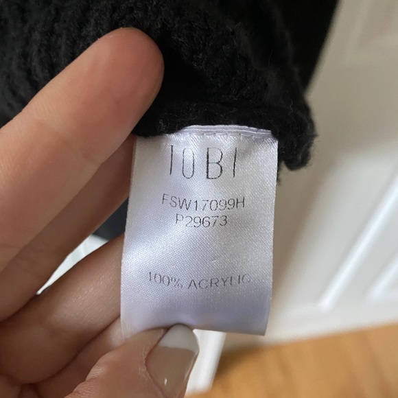 Tobi Long Sleeve Black Sweater Dress - Picture 6 of 6